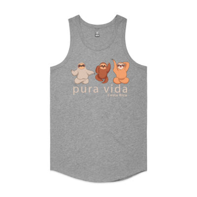 Costa Rica Pura Vida Sloths Tank Top Singlet Thumbnail