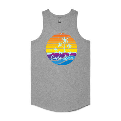 Costa Rica Surfer Vintage Sunset Tank Top Singlet Thumbnail